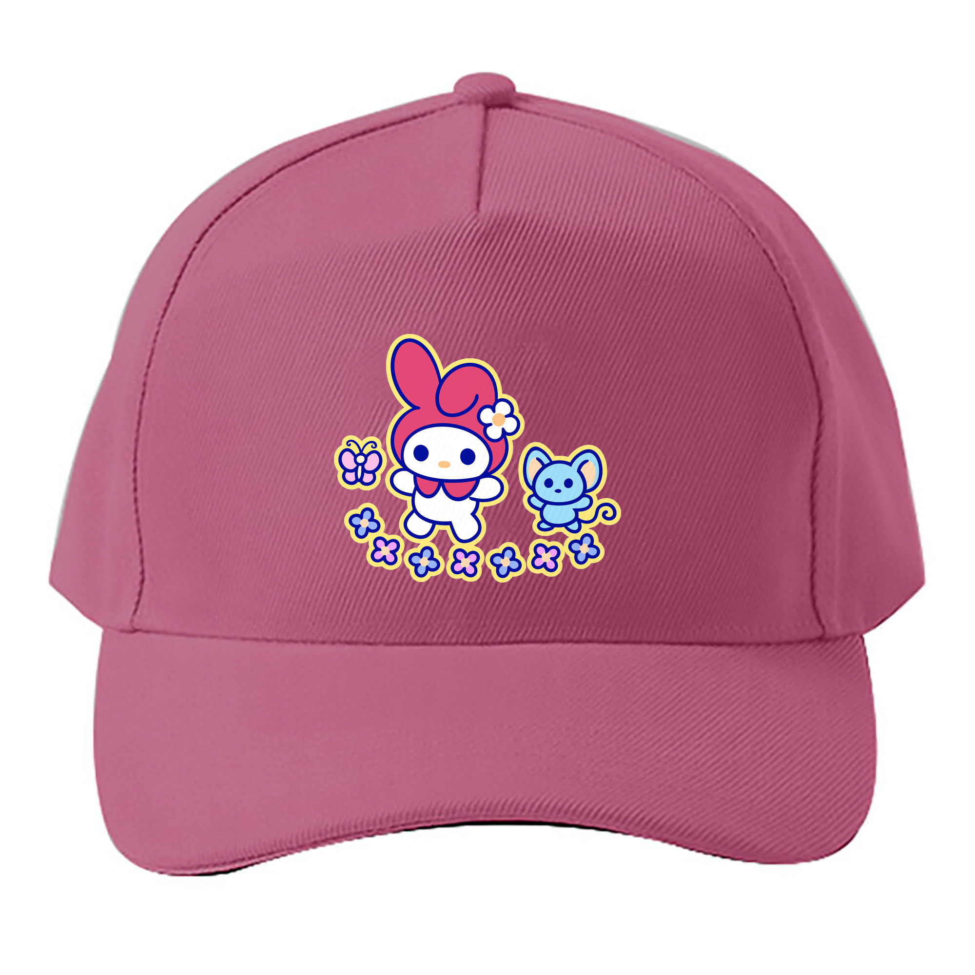 （画像用） Hello Kitty ハローキティ ベースボールキャップ 綿100％ 男女兼用 帽子 スポーツ